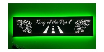 Led tabule King of the Road nad postel s osvětlením kabiny Tir Lkw