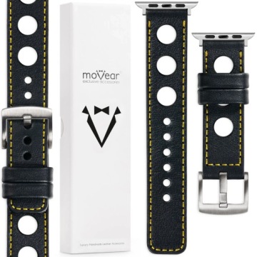 Kožený řemínek pro Apple Watch 10 9 8 7 6 5 Se 46-44 mm Ultra Polský Movear