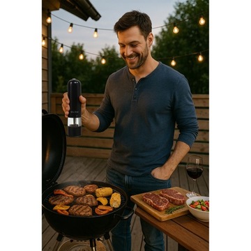 ELEKTRYCZNY MŁYNEK DO SOLI I PIEPRZU PRZYPRAW REGULACJA MIELENIA ZESTAW x2