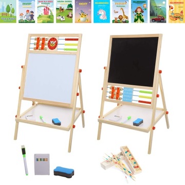 TABLICA MAGNETYCZNA KREDOWA EDUKACYJNA 8W1 BONUSY