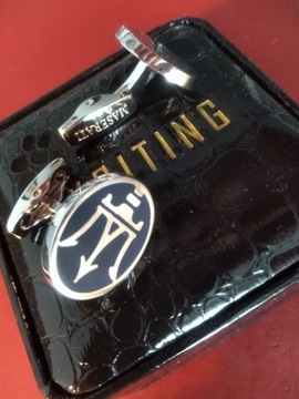 Серебряные запонки для рубашек Maserati