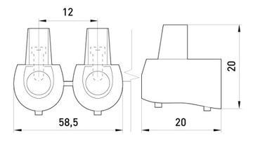 Listwa zaciskowa do przewodów 4mm 5 torów