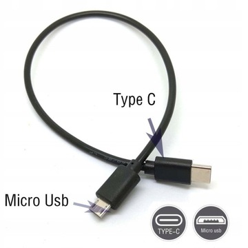 Кабель USB-C типа C к разъему Micro USB
