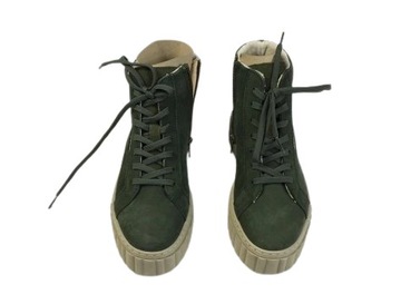 TAMARIS 1-25227-41 botki buty damskie skóra skórzane oliwkowe zielone r. 39