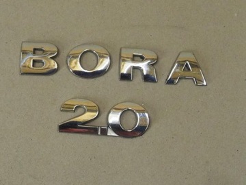 EMBLEMAT Napis Znaczek LITERKI BORA VW 2.0