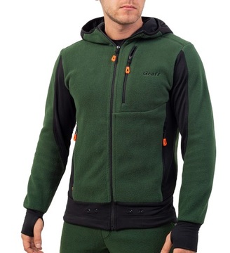 BLUZA POLAROWA GRAFF 223-P-BL - Zielony -M