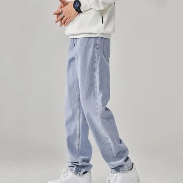 Men's Personality Solid Color Jeans Pants Hip Hop