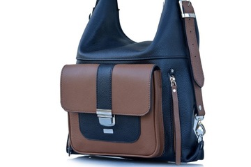 КОЖАНАЯ СУМКА-РЮКЗАК ЖЕНСКАЯ, ИТАЛЬЯНСКАЯ КОЖА 2В1