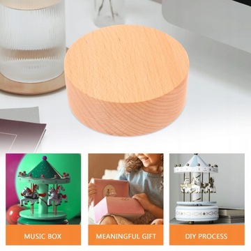 Музыкальный механизм на деревянной вращающейся основе.