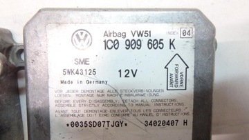 VW MODUŁ SENSOR CZUJNIK PODUSZEK 1C0909605K INDEX 04
