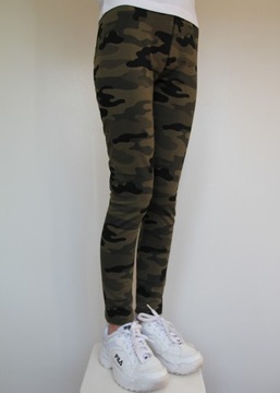 Legginsy Getry Ocieplane MORO KHAKI r.152