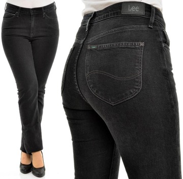 LEE spodnie HIGH jeans NEW STRAIGHT _ W26 L31