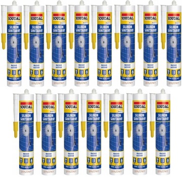 Soudal Silikon Sanitarny BRĄZOWY 280ml KARTON 15sz