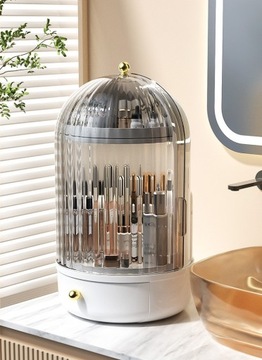 ОРГАНАЙЗЕР КОНТЕЙНЕР ДЛЯ КОСМЕТИКИ КОРОБКА ДЛЯ КИСТЕЙ ДЛЯ МАКИЯЖА БОЛЬШОЙ БЕЛЫЙ XXL