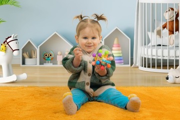 ПОгремушка-прорезыватель 2 в 1 СЕНСОРНАЯ ИГРУШКА СПИРАЛЬНЫЙ ШАР