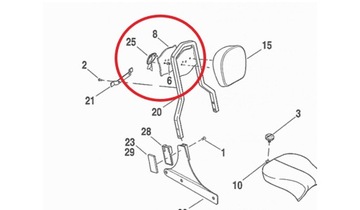 CONCHO Sissy bar Softail FLSTC Harley OEM