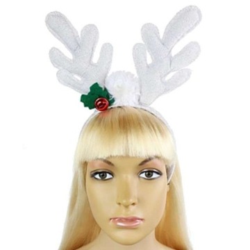РОЖДЕСТВЕНСКАЯ повязка на голову, белая РОГА ОЛЕНЯ, маскировка ОЛЕНЯ