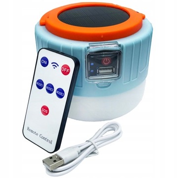 LAMPA TURYSTYCZNA KEMPINGOWA SOLARNA POWERBANK LED