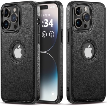 ETUI CASE PREMIUM EKO-SKÓRA DO IPHONE 15 PRO - BLACK
