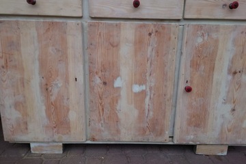 Антикварный деревянный кухонный сервант, старый ПРЛ, дизайн арт-деко