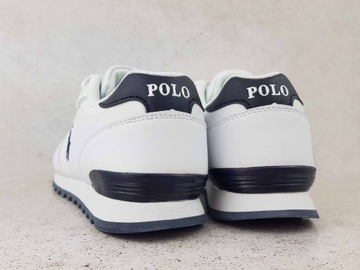 RALPH LAUREN POLO RFS11401 CLASSIC JOGGER BUTY DAMSKIE BIAŁE SKÓRZANE