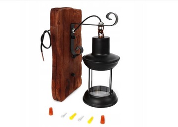Kinkiet Retro przemysłowa lampa ścienna z drewna