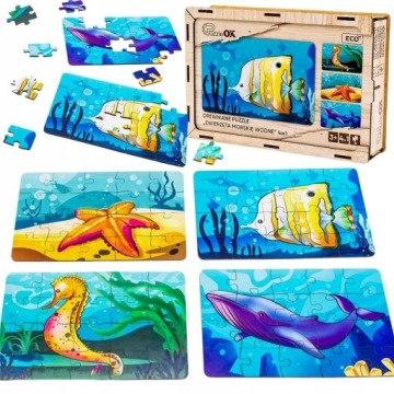 Překvapení Pro Chlapce Hračka Puzzle Dřevěná mořská zvířátka