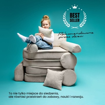 Детский вельветовый диван Aesthetic Premium ecru MeowBaby