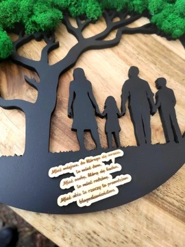 Украшение ДЕРЕВО ЖИЗНИ с мхом СЕМЬЯ 45см 6мм мох мох