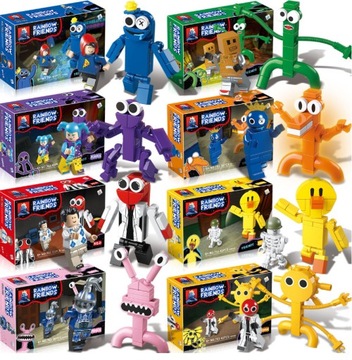 8 X ZESTAW KLOCKÓW RAINBOW FRIENDS FIGURKI KOMPLET