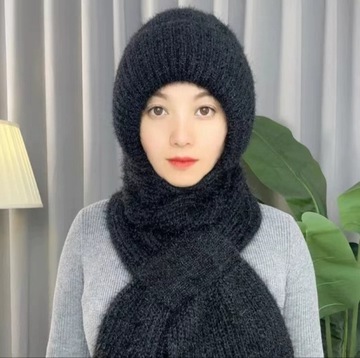 Осенне-зимняя шапка, теплая женская шапка из шерсти плюс бархат.