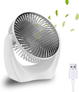MOCNY WENTYLATOR WIATRAK BIURKOWY WIATRAK STOJĄCY USB STOŁOWY DOM BIURO