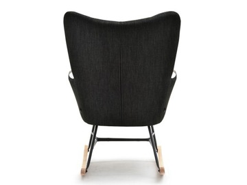 ВЫСОКОЕ КРЕСЛО-КАЧАЛКА НА ПОЛОЗКАХ SIBIL Patchwork 4 ЧЕРНЫЙ СИНИЙ СЕРЫЙ БУК