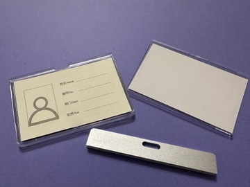 Держатель Горизонтальный футляр для удостоверения Серебристый/Серебристый 1 шт.