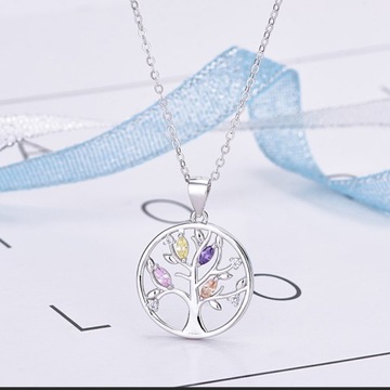 Naszyjnik 925 Sterling Silver Moxan Diamond Prezent urodzinowy