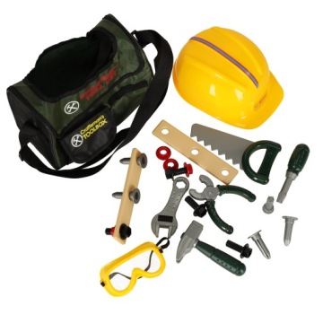 Набор инструментов для мастерской, шлем, очки в сумке