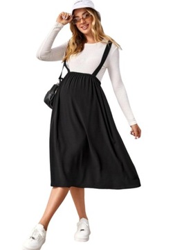 SHEIN SPÓDNICA CIĄŻOWA TRAPEZOWA CZARNA 36 V9B