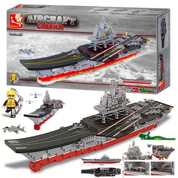 Кирпичи USS ENTERPRISE Авианосец MEGA BIG Ship Military 1058 шт. + LEGO ОРУЖИЕ
