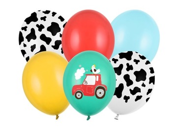 Balony 30cm Farma 6 Sztuk Party