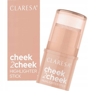 CLARESA ROZŚWIETLACZ W SZTYFCIE Cheek2Cheek PEARL SHINE EFEKT MOKREJ SKÓRY