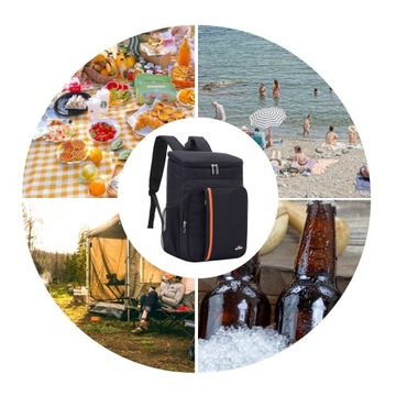 PLECAK TERMICZNY WOODOODPORNY TORBA TERMOIZOLACYJNA PODRÓŻNA PLAŻOWA