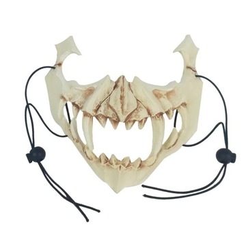 Werewolf Mask Unisex Soft Half Face Demon Mask Halloween Rave Costume Prop
