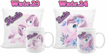 Набор кружка-подушка Единорог Единорог + любая надпись с именем в подарок