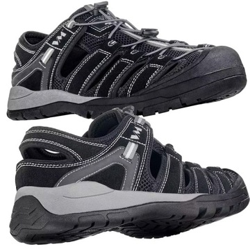 Sandały trekkingowe MĘSKIE buty SKÓRA LATO robocze SPORTOWE wygodne MOCNE