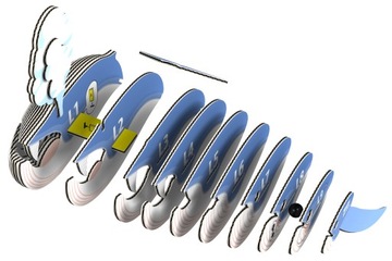 Сделай сам Кит Синий Кит 3D Пазл 6+