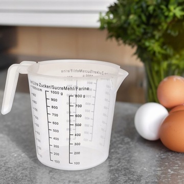 МЕРКА КУХОННАЯ, чашка с весами, кувшин, мерка для муки и сахара, 1л, с ручкой