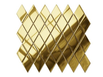 MOZAIKA SZKLANA KARO ROMB ZŁOTA GOLD METALIC