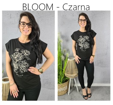 BLUZKA koszulka KOBIECA TSHIRT top MODNE WZORY, L