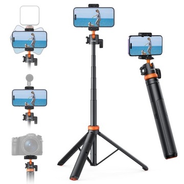 UURIG 129CM STATYW DO TELEFONU 2W1 KLIP 360° GOPRO