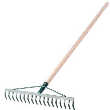 GRABIE DO LIŚCI TRAWY METALOWE 18-ZĘBNE 137cm